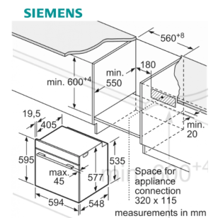 Siemens 西門子 HN978GQB1 60厘米 67公升 IQ700 嵌入式微波蒸焗爐